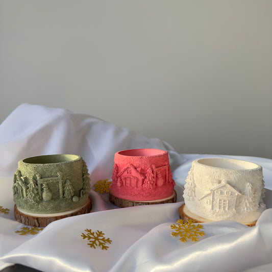 Snow Town — Dekoracyjny Odlew Świąteczny z Gipsu Polimerowego