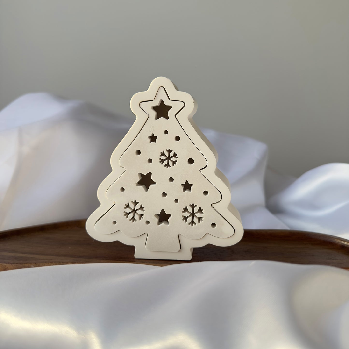 Szkatułka / Mini Lampion w Kształcie Choinki + LED GRATIS