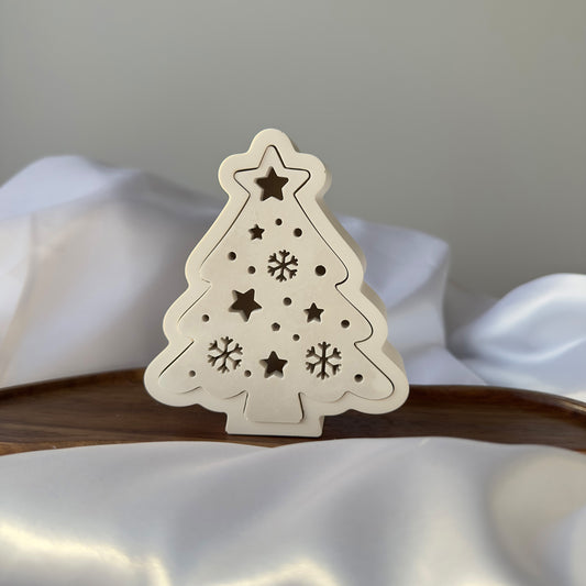 Szkatułka / Mini Lampion w Kształcie Choinki + LED GRATIS