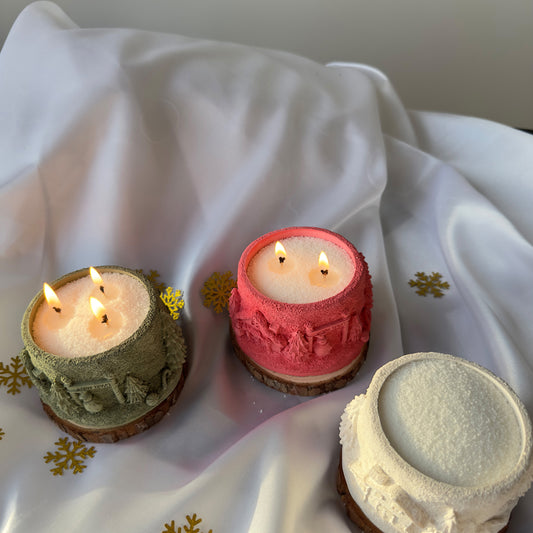 Zestaw Wybrany Pojemnik Snow Town i Wosk Piaskowy 500g