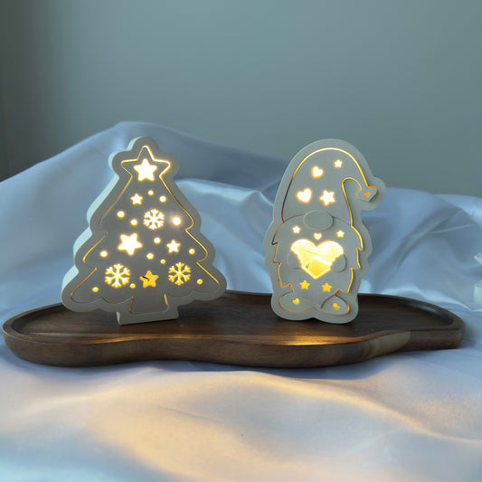 Szkatułka / Mini Lampion w Kształcie Choinki + LED GRATIS