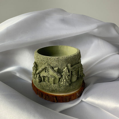 Snow Town — Dekoracyjny Odlew Świąteczny z Gipsu Polimerowego