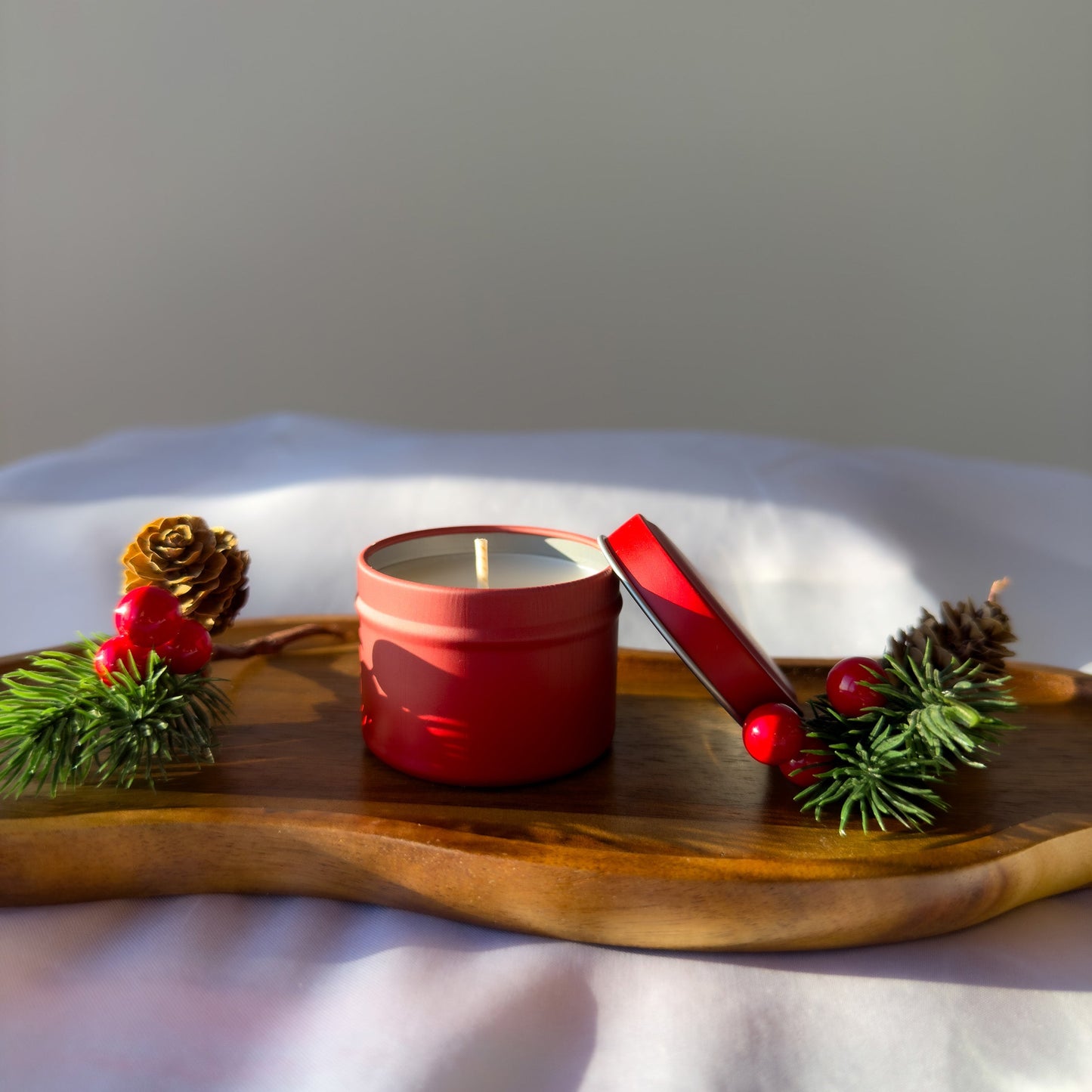 Zestaw 3 świec w puszkach – edycja świąteczna