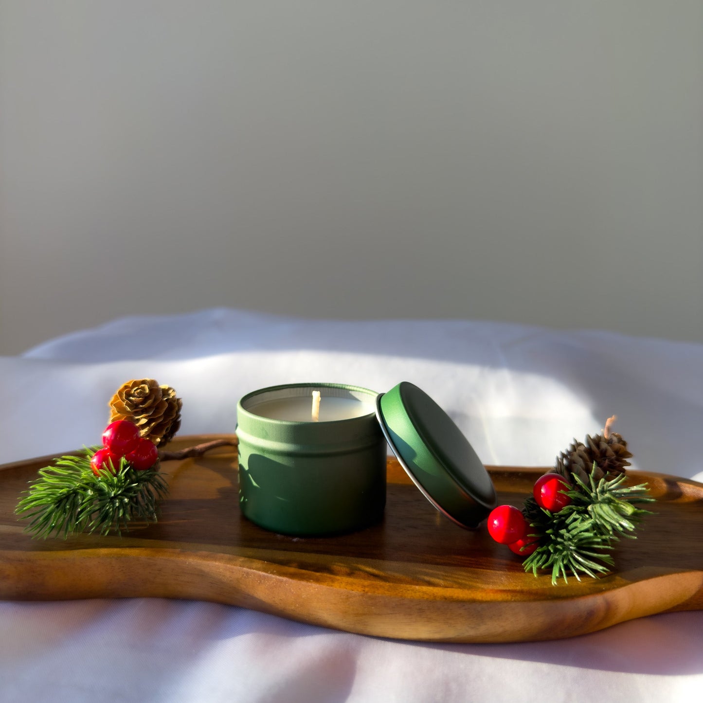 Zestaw 3 świec w puszkach – edycja świąteczna