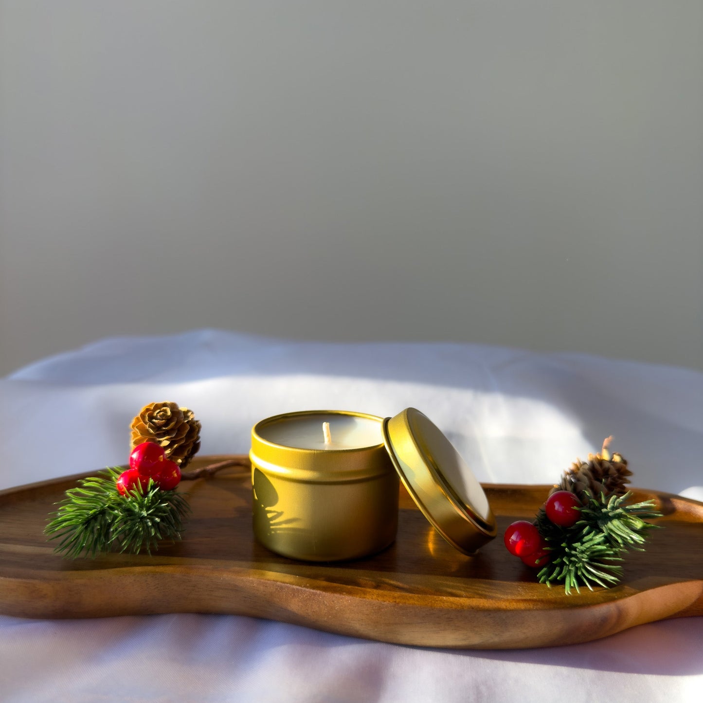 Zestaw 3 świec w puszkach – edycja świąteczna